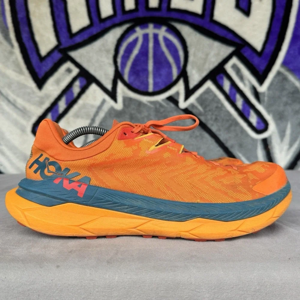 Size 11.5 D - Mens Hoka One One‎ Tecton X 1123161 PORY Orange Running Sneakers